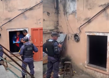 A vítima possuía ainda marcas de agressão no rosto. Foto: Reprodução