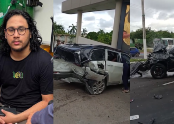 Pedro Ivan Melo da Silva estava com o carro cheio de latinhas e garrafa de vodka. Foto: Reprodução