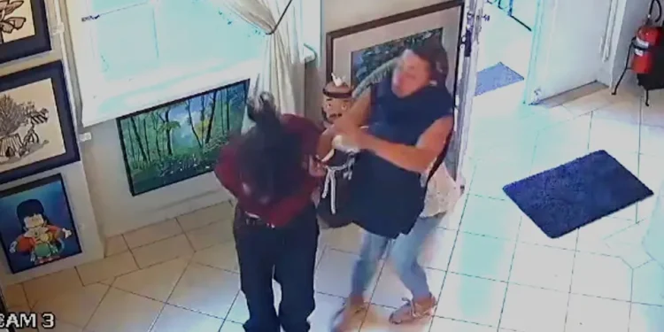 O caso, registrado por câmeras de segurança, chocou moradores. Foto: Reprodução