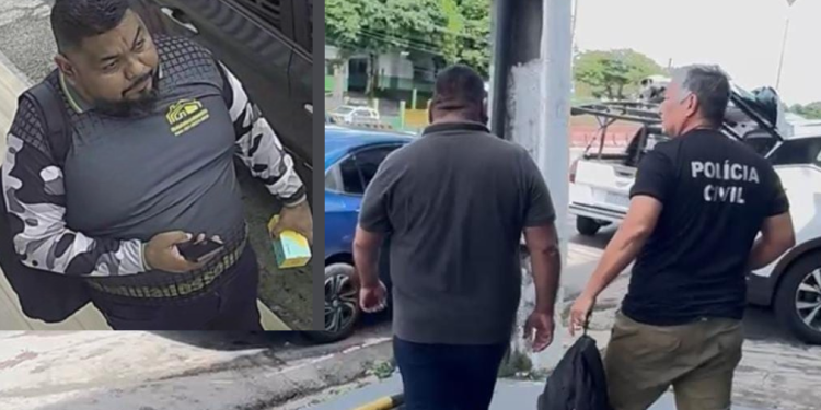 O homem teve a imagem divulgada nesta quarta-feira (2) e foi preso no mesmo dia. Foto: Divulgação/PC-AM