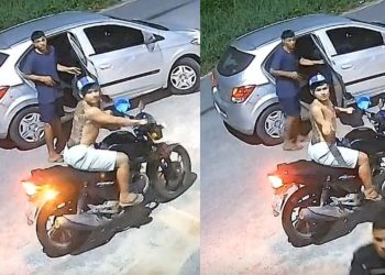 Vídeo: De forma violenta, bandidos em Ônix roub4m moto de casal em Flores
