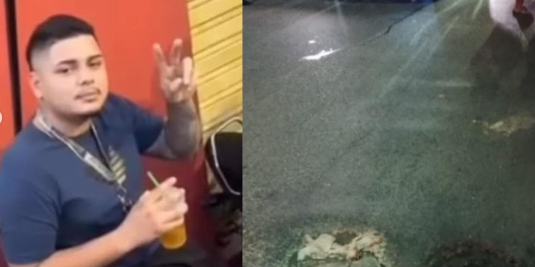 O rapaz foi desviar do buraco e acabou se acidentando gravemente. Foto: Reprodução