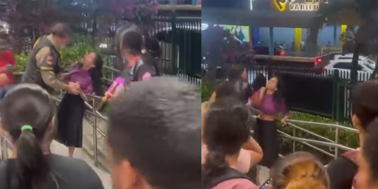 A funcionária foi mais rápida e viu a ação. Foto: Reprodução