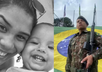 Gabrielly Simões Silva, de 21 anos, foi encontrada morta abraçada à filha Jade Caroline. Foto: Reprodução