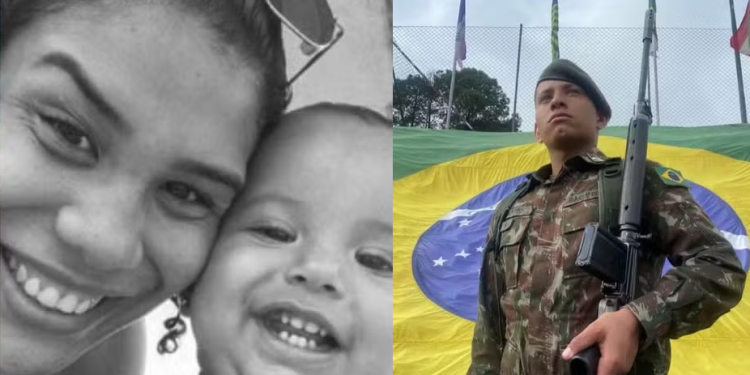 Gabrielly Simões Silva, de 21 anos, foi encontrada morta abraçada à filha Jade Caroline. Foto: Reprodução