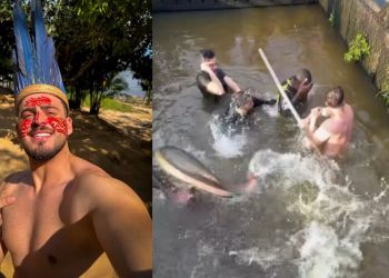 Ibama pode multar influenciadores em até R$ 10 milhões por tentar capturar pirarucus no AM