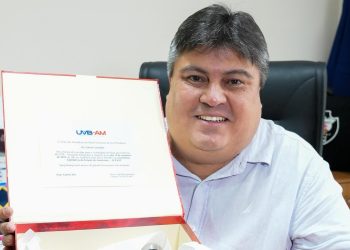 O parlamentar foi convidado pelo presidente da nova seccional, vereador Diego Afonso (União Brasil) para participar do encontro que marcará a instalação da UVB-AM. Foto: Cleuton Silva/Dicom