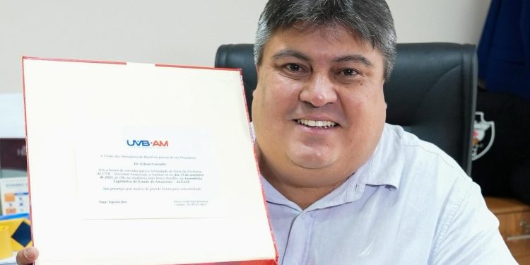 O parlamentar foi convidado pelo presidente da nova seccional, vereador Diego Afonso (União Brasil) para participar do encontro que marcará a instalação da UVB-AM. Foto: Cleuton Silva/Dicom