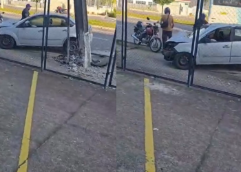 O acidente ocorreu na manhã desta segunda-feira (8). Foto: Reprodução