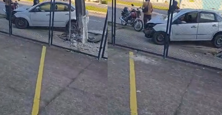 O acidente ocorreu na manhã desta segunda-feira (8). Foto: Reprodução