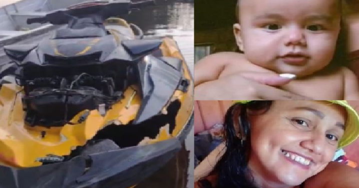 O acidente envolveu o jet ski pilotado pelo empresário Robson Tiradentes. Foto: Reprodução