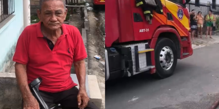 O Corpo de Bombeiros Militar do Amazonas (CBMAM) foi acionado e controlou as chamas antes que o fogo se alastrasse. Foto: Reprodução