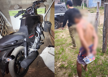 O homem usava uma moto preta e oferecia carona. Foto: Reprodução