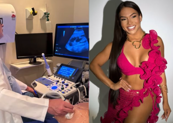 Luanna mostrou que viu as filhas na ultrassom. Foto: Reprodução