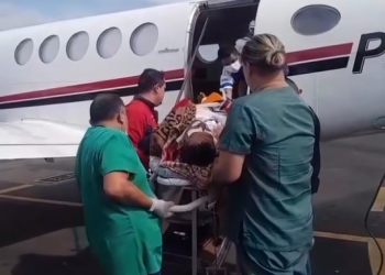 O homem teve que ser transferido para Manaus. Foto: Reprodução