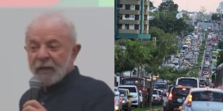 'Pegamos um trânsito desgraçad0': Durante discurso, Lula reclama do congestionamento em Manaus; vídeo