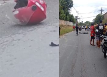 Motociclista faz 'grau' na contramão e provoca m0rt3 de homem em Manaus
