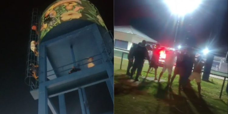 Jovens são detidos em Manacapuru por uso dr0g4s e supostamente defec4rem em caixa d’água