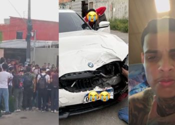 Vídeo: Influenciador empresta BMW e menores ficam fer1d0s em acidente no Jorge Teixeira