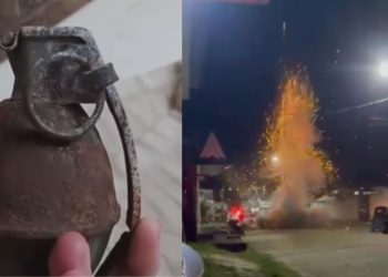 Vídeo: Mulher segura granada na mão após achar em lixeira de kitnet em Manacapuru