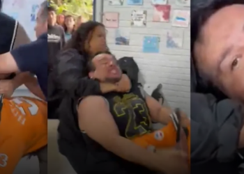 O homem chegou revoltado e não quis nem conversa. Foto: Reprodução