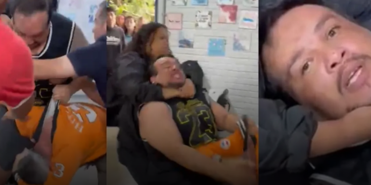 O homem chegou revoltado e não quis nem conversa. Foto: Reprodução