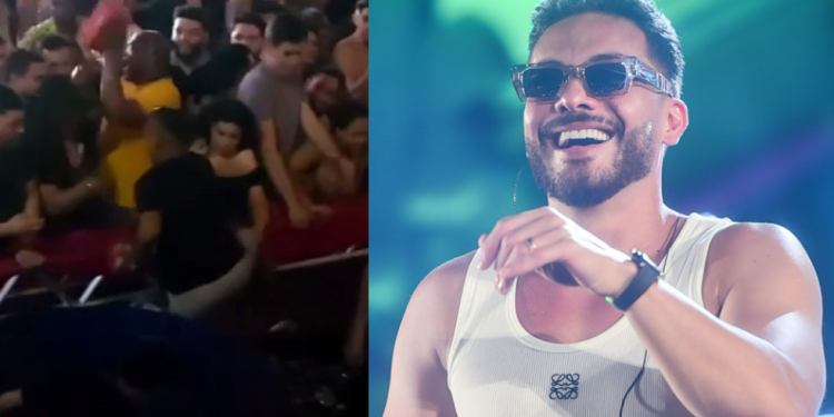 A situação aconteceu na hora do show de Wesley Safadão. Foto: Reprodução