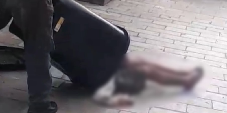 A vítima, segundo a perícia, foi morta com golpes de terçado. Foto: Reprodução