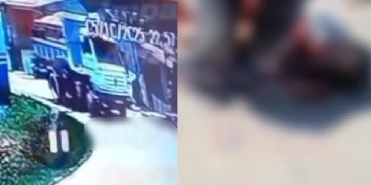 A violência do impacto fez com que o veículo passasse por cima do corpo da vítima. Foto: Reprodução