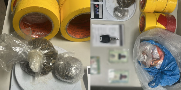 Com eles foram apreendidas porções de drogas. Foto: Reprodução