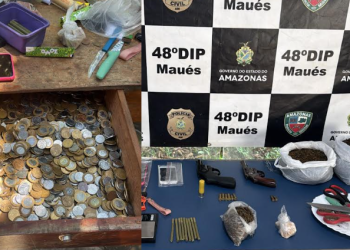 A ação teve como objetivo o cumprimento do mandado de prisão do homem de 24 anos, pelo crime de homicídio praticado em 2024, no bairro São Domingo, no município. Foto: Divulgação/PC-AM