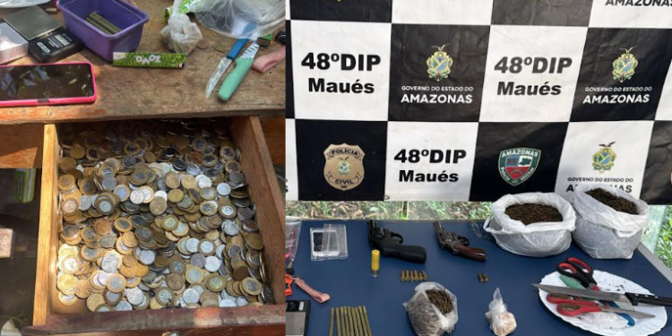 A ação teve como objetivo o cumprimento do mandado de prisão do homem de 24 anos, pelo crime de homicídio praticado em 2024, no bairro São Domingo, no município. Foto: Divulgação/PC-AM