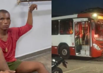 Homem é preso com f4ca em ônibus e diz que era porque tinha comido carne assada em Manaus