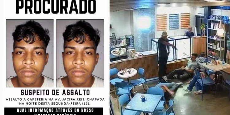 Homem que assalt0u cafeteria na Chapada de forma violent4 é identificado pela PM