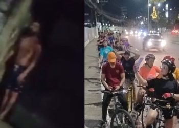 Vídeo: Ciclistas são ameaç4d0s por homem arm4do durante pedal em Manaus