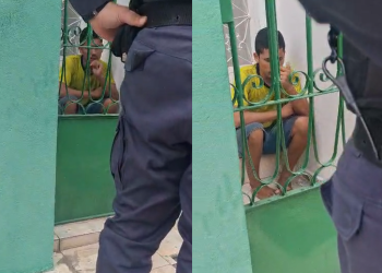 A prisão em flagrante foi realizada no local do crime. Foto: Reprodução