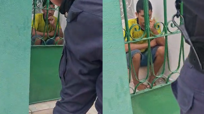 A prisão em flagrante foi realizada no local do crime. Foto: Reprodução