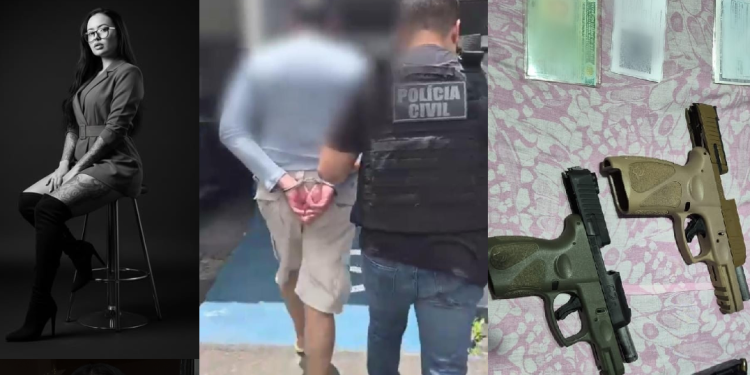 Raquel foi ameaça em frente de casa e câmeras gravaram. Foto: Reprodução