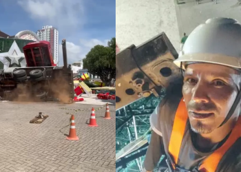 O acidente foi na manhã deste domingo (23). Foto; Reprodução