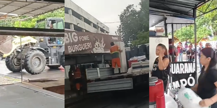 A destruição dos lanches pegou muitos trabalhadores de surpresa. Foto: Reprodução