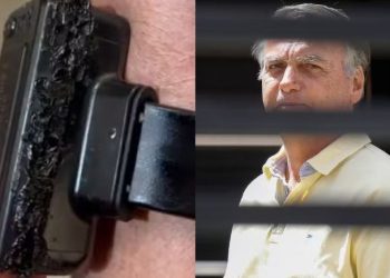 Bolsonaro confirmou que mexeu na tornozeleira eletrônica. Foto: Reprodução