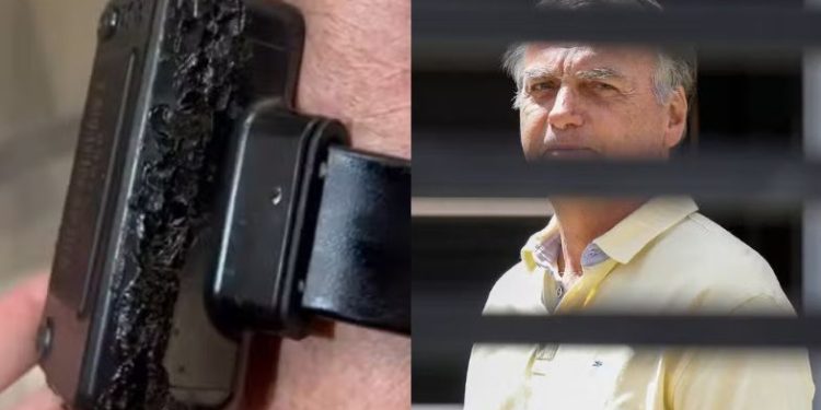 Bolsonaro confirmou que mexeu na tornozeleira eletrônica. Foto: Reprodução