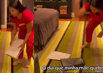 Vídeo: Mãe quebra PS5 do filho após ser chamada de 'velha e filha da put4'