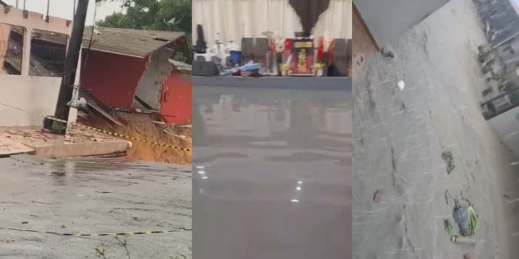 Chuva em Manaus provoca deslizamentos, desabamento e alertas de alagamento