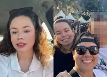 Gabriella Labella e sua esposa, Bruna Labella, adotaram o menino aos 11 anos. Foto: Reprodução