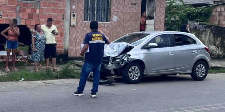 O carro de Francisco colidiu com um Corsa Classic que trafegava no sentido contrário. Foto: Reprodução