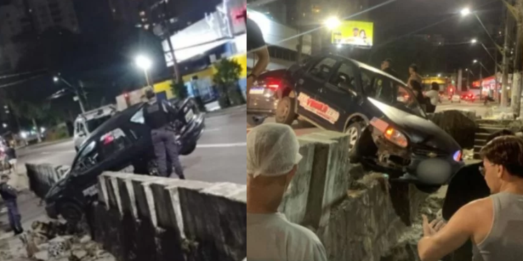 O trecho da via onde ocorreu o acidente teve circulação parcialmente comprometida. Foto: Reprodução