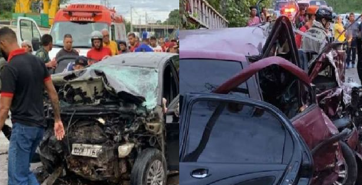 A vítima fatal foi identificada como Geraldo dos Santos Sarmento, passageiro de um Toyota Etios preto envolvido no acidente. Foto: Reprodução