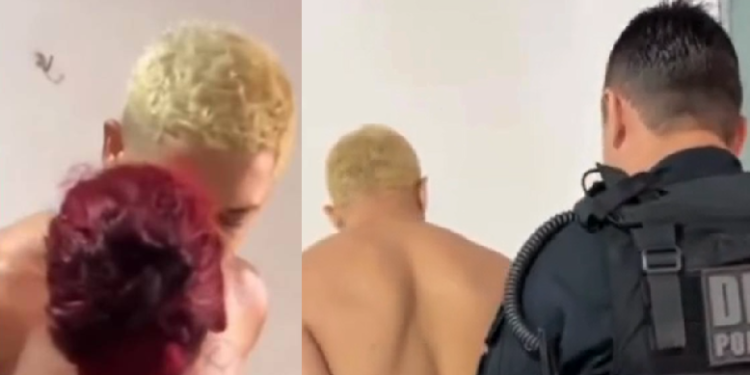 O beijo da despedida, registrado por agentes e testemunhas, rapidamente se espalhou pela internet. Foto: Reprodução