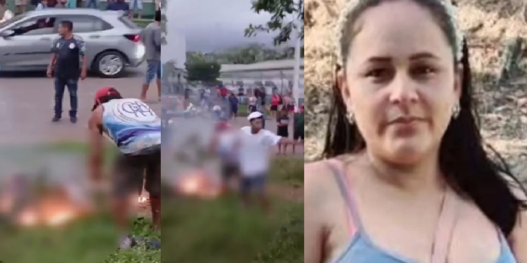 As pessoas ainda tentaram conter as chamas, mas sem sucesso. Foto: Reprodução